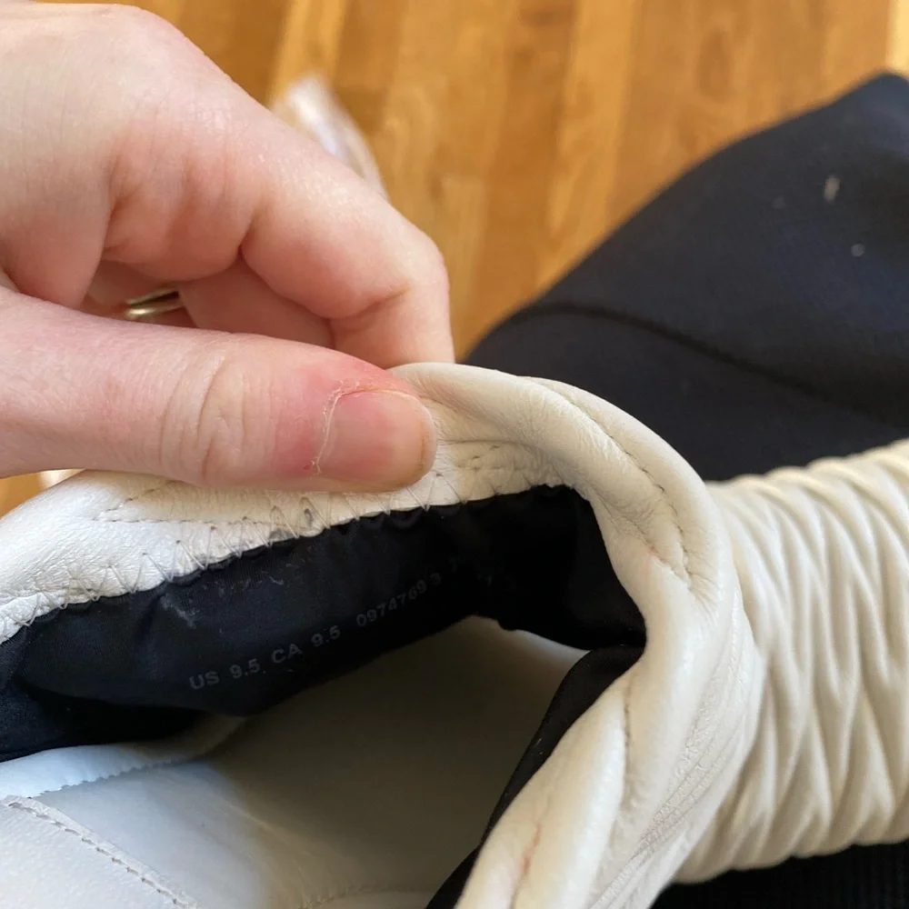 COS Women's Ivory Kitten Heel Mules Slides Shoes Sz 9.5 41 Slip On - Picture 7 of 10